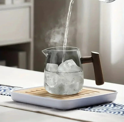 Opus Appliances Wood Handle Glass Teapot